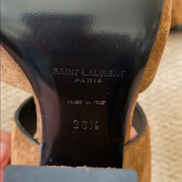 Saint Laurent | Shoes | Saint Laurent Crossover Strap Heel Sandals ...